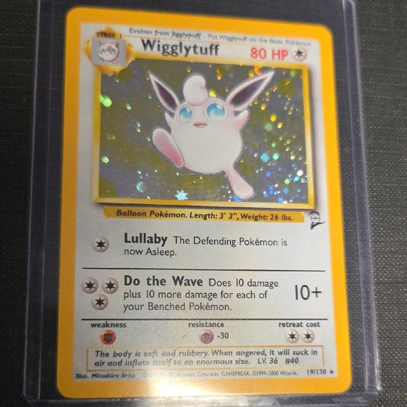 Pokemon Other - Pokemon Base Set 2 1999 Wigglytuff Rare Holo Trading Card (19/130)